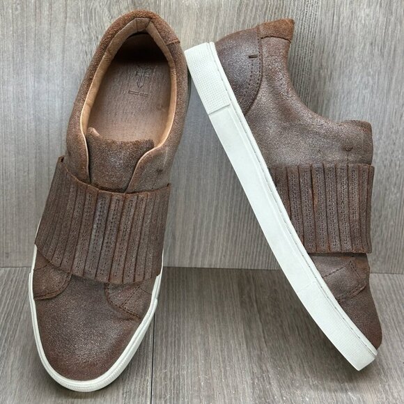 Frye Shoes Womens 8M Ivy Gore Leather Casual Slip On Sneakers Brown 3470375-CHO - Picture 6 of 11